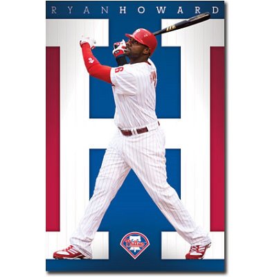 (22x34) Philadelphia Phillies Ryan Howard Sports Poster Print