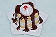 Minature Doll Pastry Tray - 3 Layer Cake with Fudge whipped cream and a Cherry!