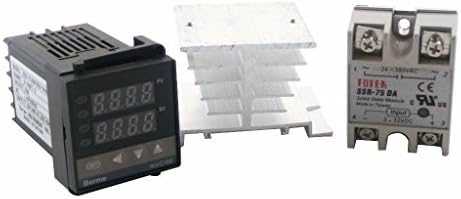 Digital PID Thermostat Temperature Controller + SSR-75 DA + Heat Sink