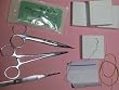 Student Suture Training Practicing Kit with Stainless Steel Scissors Forceps Hemostats