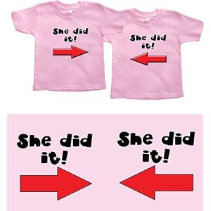 Twin Girls Gift Set Size 12-18 mo thru 4T (Includes 2 Pink T-shirts)