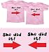 Twin Girls Gift Set Size 12-18 mo thru 4T (Includes 2 Pink T-shirts)