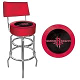 NBA Houston Rockets Padded Swivel Bar Stool with Back