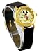 Disney Women's MCK614 Mickey Mouse Goldtone Case Brown Strap Watch