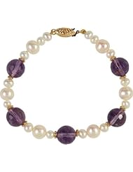 Freshwater Cultured Pearl & Amethyst Bracelet