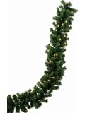 Festive Pre-Lit Green Room Garland, 2.70 Metre (9FT)