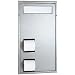 Bobrick 3471 ClassicSeries 304 Stainless Steel Partition Mounted SeatCover and Toilet Tissue Dispenser, Satin Finish, 15-1/2" Width x 28-7/8" Height