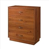 Youth Contemporary Sunny Pine Finish 4-Drawer Storage Chest