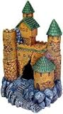 BLUE RIBBON AQUARIUM FRESHWATER TANK DECORATION JUMBO CASTLE WITH GREEN TOPS