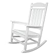 Recycled Earth-Friendly Outdoor Patio Executive Rocking Chair - White