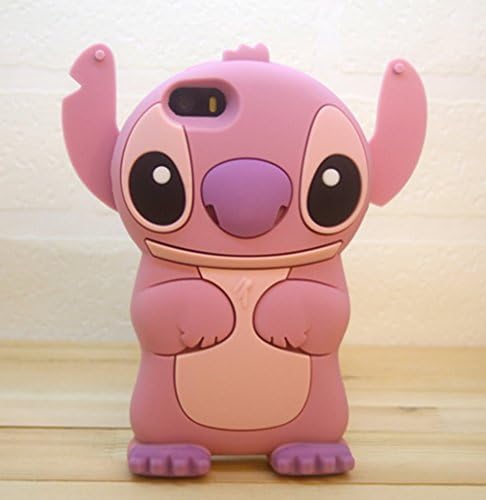 3D Hot Pink Movable Ear Flip Stitch Silicone Case Cover For HTC Desire 820