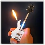1x Mini White Guitar LED Light Refillable Cigar Cigarette Lighter 7inch