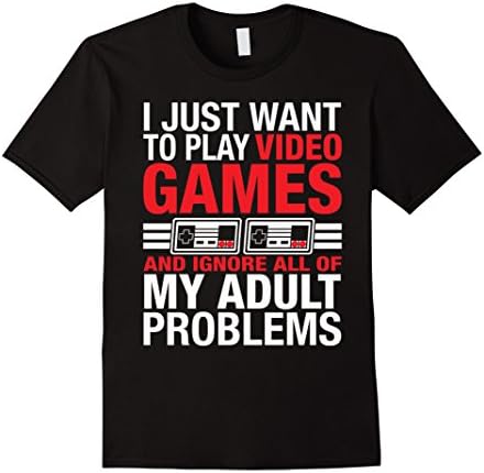 Men's I JUST WANT TO PLAY VIDEO GAMES Large Black