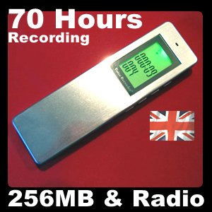Childrens Toyshop  Electronics : UltraDisk Digital Voice Recorder Dictaphone 256mb USB Memory + FM Radio 70 Hours Recording