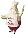 Santa Kiss the Cook Grilling Ornament