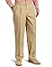 IZOD Men's Pleated Madison Pant, Sun Khaki, 42W x 32L
