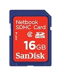 Sandisk 16GB SDHC Memory Card For Netbooks - Retail Pack