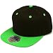 100% Cotton Snapback Solid Blank Adjustable Back Baseball Cap Hat Black Green