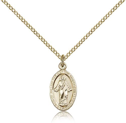 Scapular Medals - Gold Plated Scapular Pendant Including 18 Inch Necklace