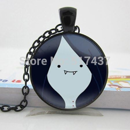 VintaStore Glass Dome Necklace Adventure Time Marceline Necklace Art Glass Pendant Necklace Adventuretime Jewelry
