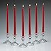 Elegant Red Unscented Taper Candles 12 Inch Tall 3/4 Inch Thick Set of 12 Burn 10 Hours