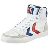 hummel STADIL HIGH 63-066-9228, Unisex - Erwachsene Sneaker, Weiss (WHITE/BRILLIANT BLUE/RED 9228), EU 40