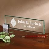 Personalized Executive Glass Name Plate