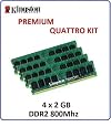Kingston 8GB Kit 4x 2GB 8192MB Ram Dimm Arbeitsspeicher Speicher Memory Pc Desktop f&uuml;r viele Medion Fujitsu Siemens Dell Computer