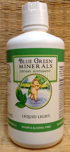 Blue Green Minerals with Calcium and Magnesium (32 oz Bottle) - Multi Mineral Supplement. BVO Free, Caffeine Free.