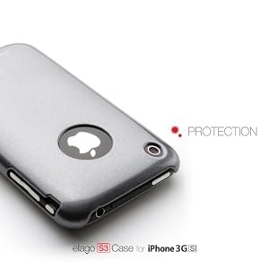 elago S3 EL-S3-GM Case for iPhone 3G, 3GS with Dock Adapter and Logo Film (Gun Metal)