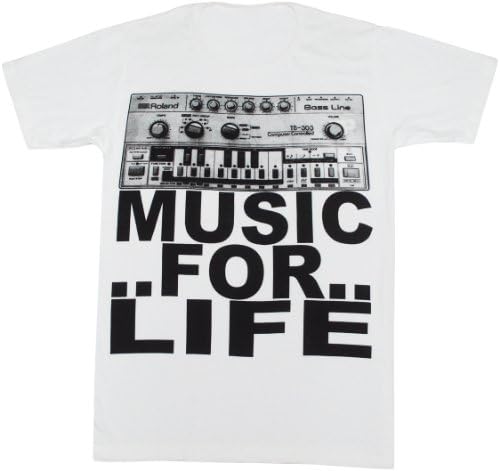 VZAP Men's T-Shirts Vintage Electone Short Sleeve M White