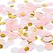 Whaline Round Tissue Confetti 6000 Pcs Paper Table Confetti Dots for Wedding Party Baby Shower and Balloon Decorations, 1 inch (Pink, White, Gold)