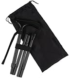 Ez2care Classy Adjustable Folding Cane with Carrying Case, Metallic Grey