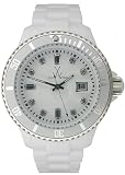 ToyWatch Womens PCLS02WH Quartz White Dial Plastic Watch