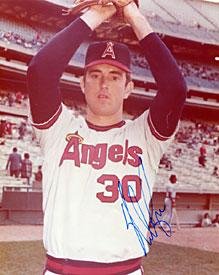 Nolan Ryan Autographed Los Angeles Angels Baseball 8x10 Photo - Autographed MLB Photos