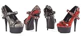 6 Stiletto Unit W/ 2 Platform. Multi Strap Mary Jane Pump by Ellie
