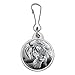 Black and White Tiger with Blue Green Eyes Jacket Handbag Purse Luggage Backpack Zipper Pull Charm