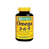 Omega 3-6-9 Flax, Fish, Borage, 120 softgels (Good'n Natural)