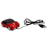 JetTech High Precision Car Pluggable USB Interface Optical LED Scroll Mouse Red