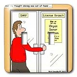 Rich Diesslins Funny General - Editorial Cartoons - Department of Motor Vehicles - Organ Donor Program - Light Switch Covers - double toggle switch