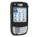 Palm Treo 755p Smartphone Accessory Bundle Kit - Soft & Flexible Black Silicone Skin Case + Premium Clear Reusable LCD Screen Protector with Lint Cleaning Cloth By Ikross