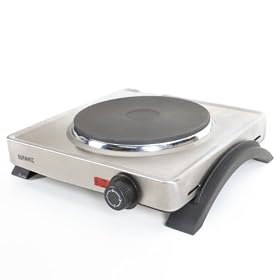 Duronic HPS1 Single Table Top Hot Plate / Boiling Hob - Stainless Steel