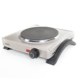 Duronic HPS1 Single Table Top Hot Plate / Boiling Hob - Stainless Steel