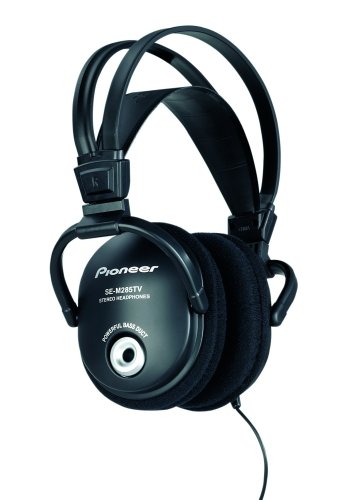 Childrens Toyshop  Electronics : Pioneer SE-M285TV (Closed Dynamic TV Headphones With Integrated Volume Control With Stereo/Mono Switch, Long Cable & Jersey Ear Pads - Black)