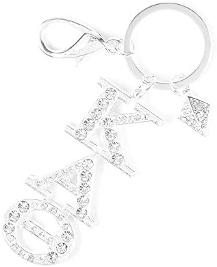 Icing Womens Kappa Alpha Theta Sorority Silver and Crystal Key Ring
