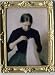 Miniature Painting of a Young Woman Sewing