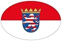 Autoaufkleber Wappen Fahne Hessen Flagge NEU Aufkleber