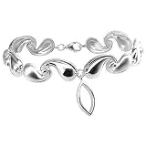 SkyeSterling Designer Sterling Silver Tear Links 7.5in Bracelet