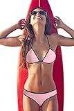 Ebuddy Fashion Diving Suit Material-neoprene Bikini Set Swimsuit Swimwear, Pink, Small