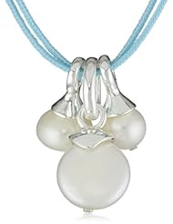 Catherine Canino Sterling Silver Colored Cord Freshwater Pearl Beaded Necklace, 18"